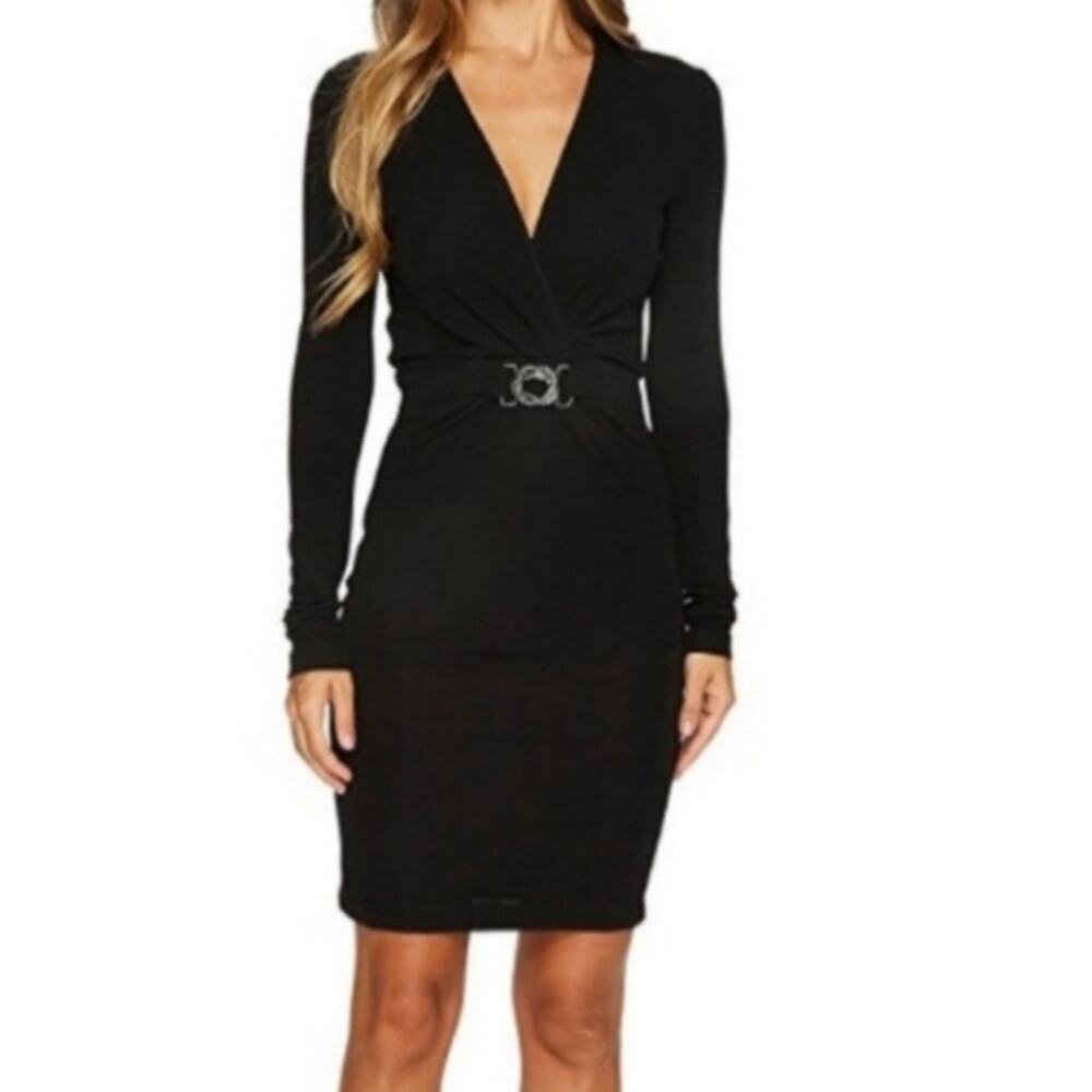JUST CAVALLI Dress Size 16 Jersey Twist Italy Snake Italian Designer Luxury